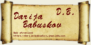 Darija Babuškov vizit kartica